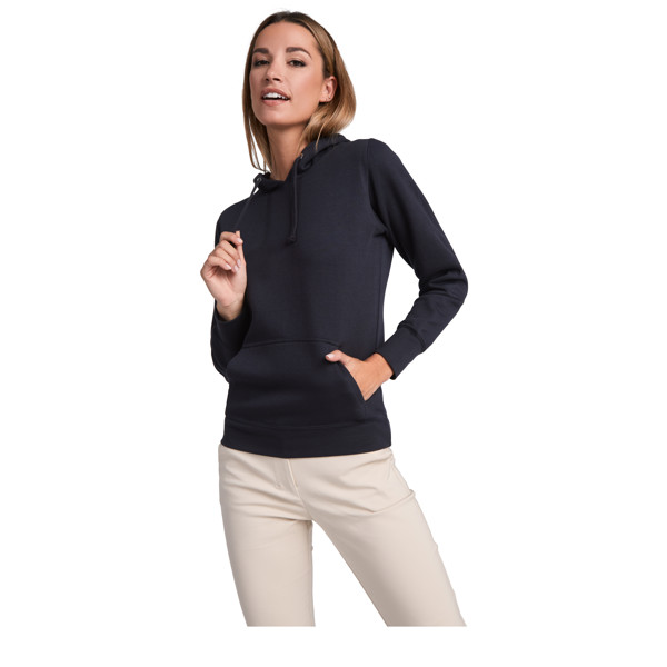 Urban women's hoodie - White / Navy Blue / XL