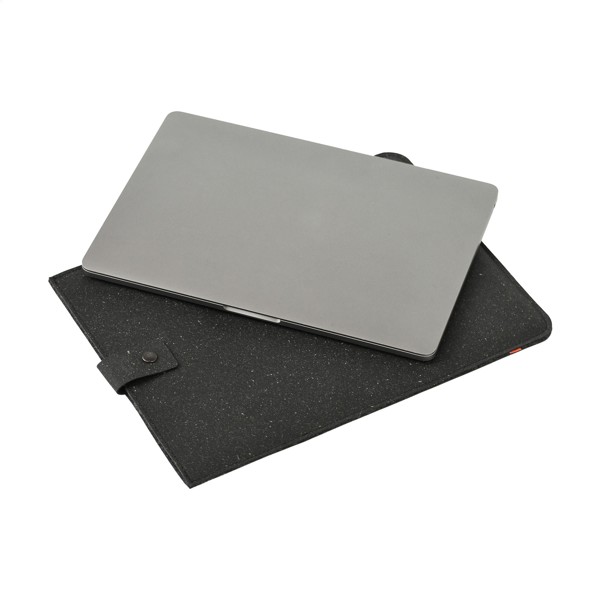 Recycled Leather Laptop Sleeve 14" - Black