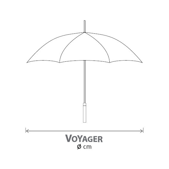 Windproof manual umbrella - black