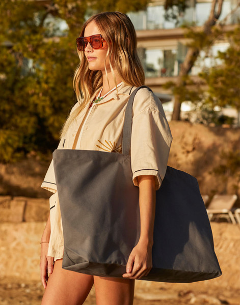 Oversized Canvas Tote Bag - Graphite Grey / ONE SIZE