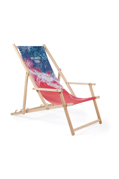 Deck chair with armrests & removable cover (EN581 Certified) - Full colour