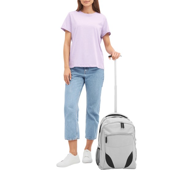 Trolley backpack, 600D polyester, laptop pocket - Grey