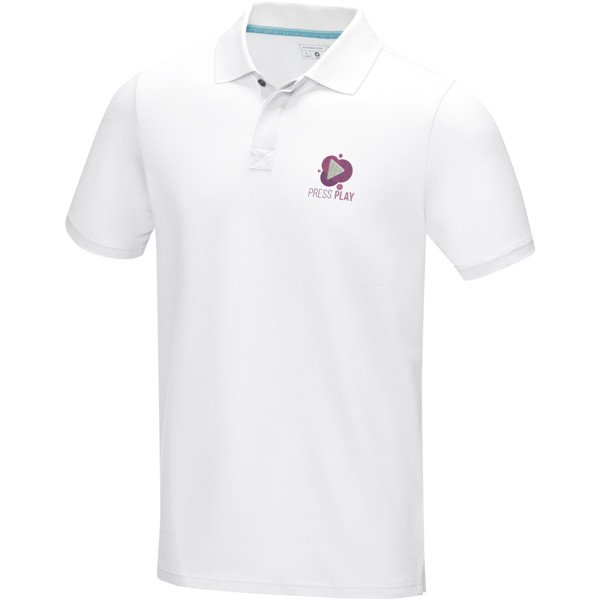 Graphite Poloshirt aus Bio-Baumwolle für Herren - weiss / M