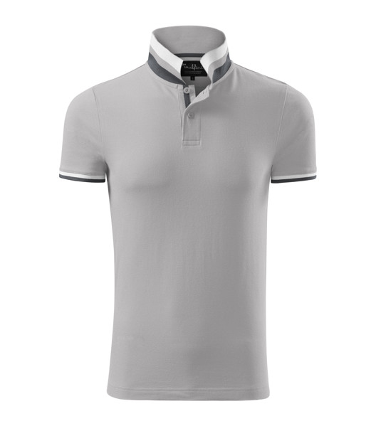 Polokošile Pánská Malfini Premium® Collar Up - Silver Gray / 3XL