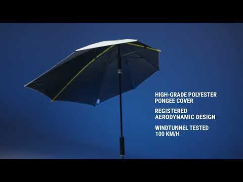 STORMaxi - Parapluie tempte arodynamique - Manuel - Impermable au vent -  92 cm - Blanc