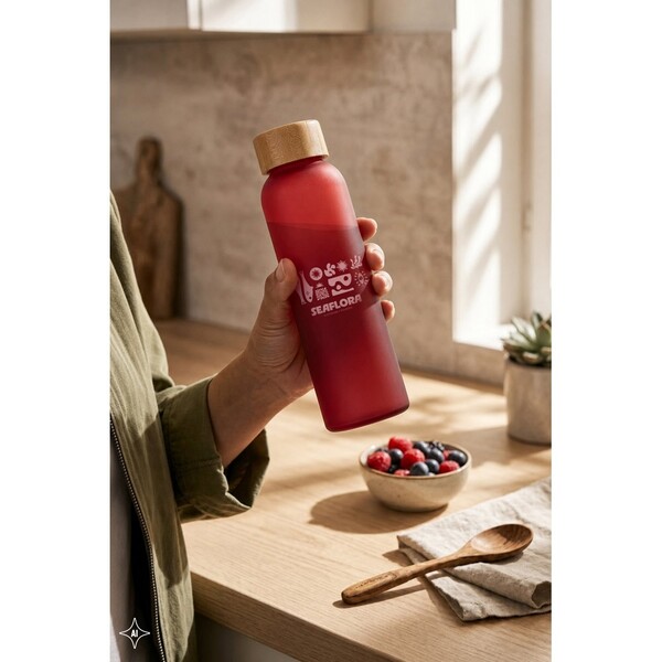 LILLARD GLASS. Bouteille en verre dépoli 520 ml - Blanc