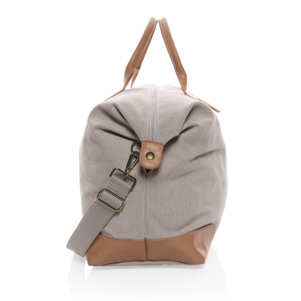 Impact vikend torba iz recikliranega platna 16oz, 40x46x19,5 cm - Siva