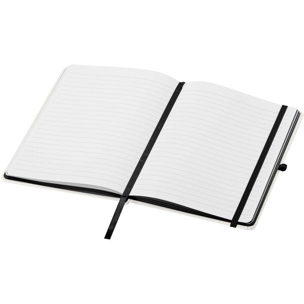 Spectrum A5 hard cover notebook with coloured edge - Black