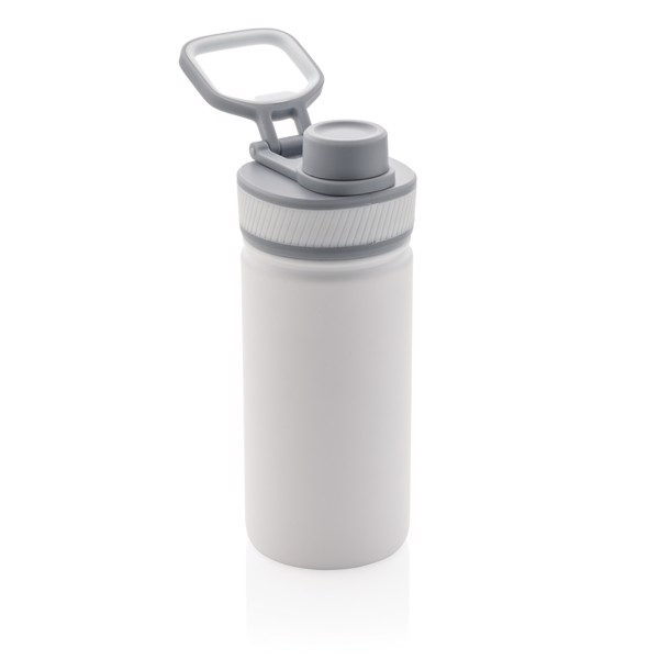 Vacuum stainless steel bottle with sports lid 550ml - White / Grey