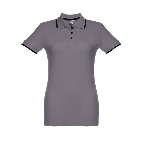 THC ROME WOMEN. Polo bicolor para senhora - Cinzento / M