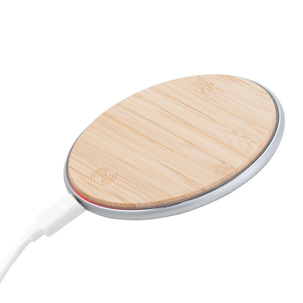 Top Bamboo wireless charger - Brown