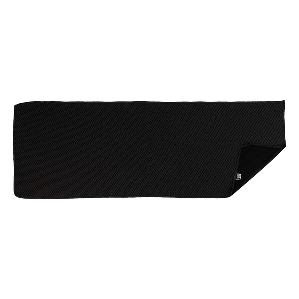 Športová fľaša z RPET s uterákom Fitmax - Black