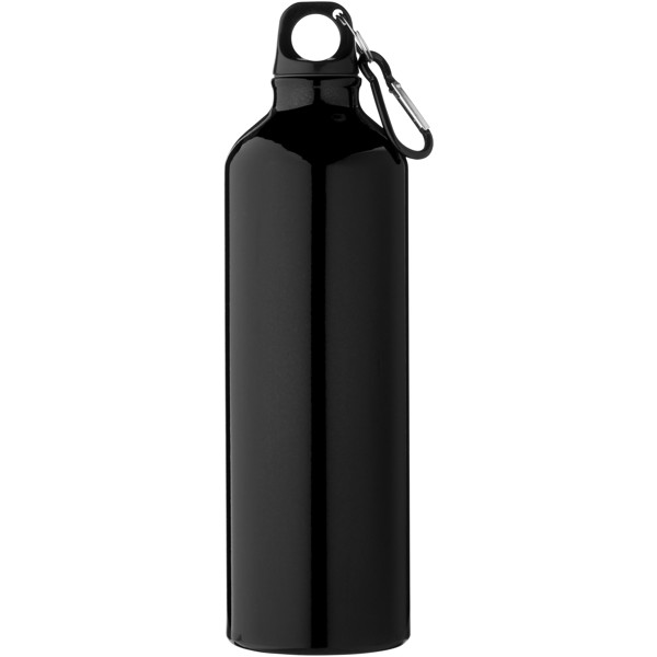 Bouteille d'eau Oregon de 770 ml en aluminium avec mousqueton - Noir