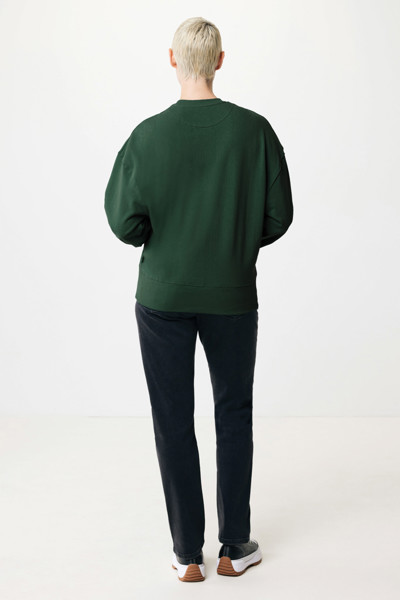 Sweater à col rond en coton recyclé Iqoniq Kruger - Forest Green / XL