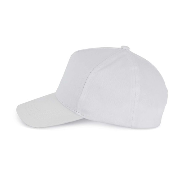 Kids' Cotton Cap - 5 Panels - White