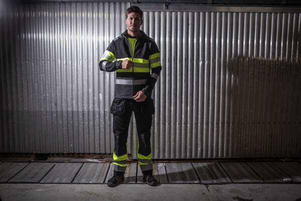 6524 PANTS HI VIS CL.1 YELLOW/BLACK C150