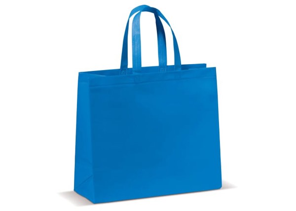 Sac non-tissé laminé grand 105g/m² - Bleu