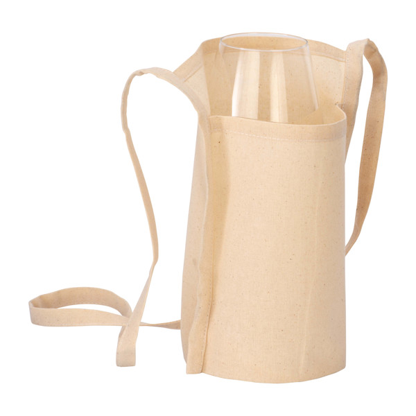 Tasting Glass Holder In Organic Cotton 150G/M2, With 90 Cm String.