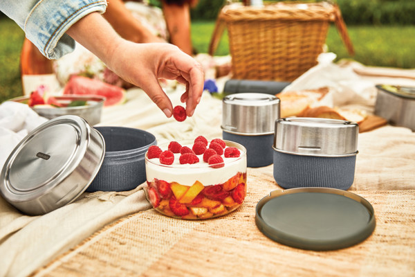 Black+Blum Glass Lunch Bowl 750ml - Silver