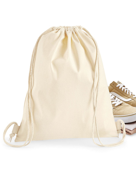 Premium Cotton Gymsac - White / ONE SIZE