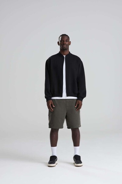 Signature Heavyweight Bomber Sweat - Deep Black / S