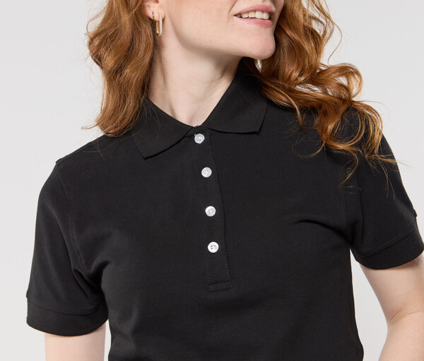 Polo femme boutons contrastés - NAVY / RED / S