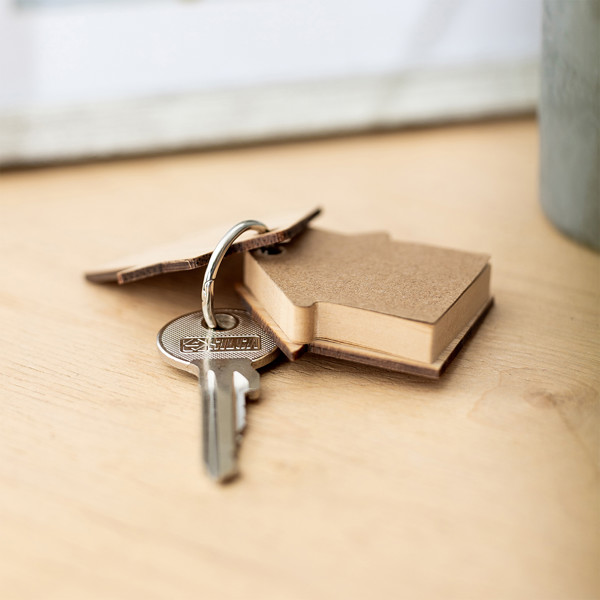 Homeland bamboo keychain with memo cards