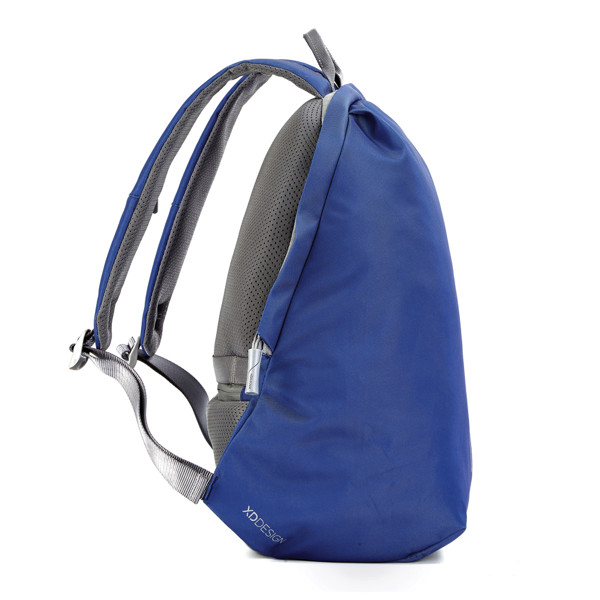 Bobby Soft, anti-theft backpack - Royal Blue / Grey