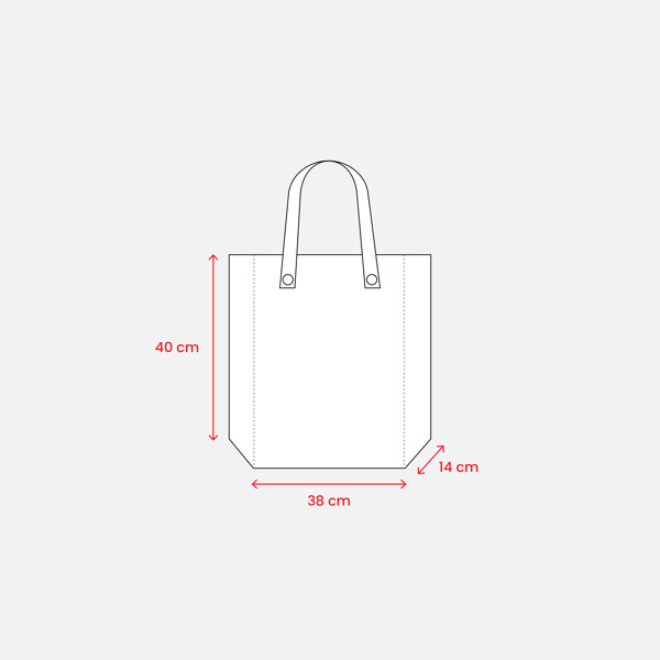 Stitched 80 G/M2 Non-Woven Fabric Foldable Shopping Bag With Gusset And Short Handles - White