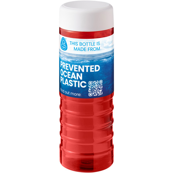 H2O Active® Eco Treble 750 ml Sportflasche mit Drehdeckel - rot / weiss