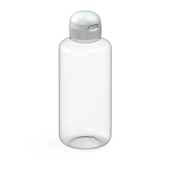 Drinking Bottle "Sports", 1 L, Renew - Transparent / White