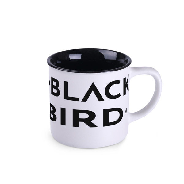 Loft Pure ceramic mug, 330g, 89mm diameter - White / Black