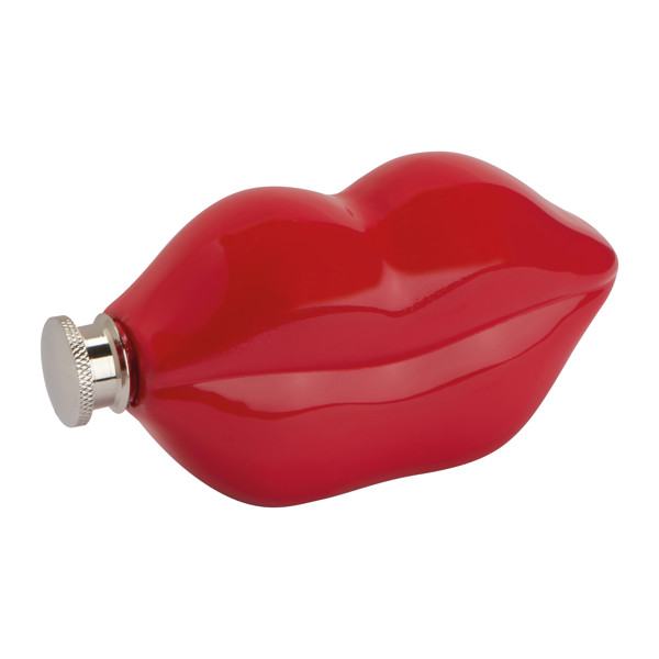 JOANNA Ajak formájú flaska, 178 ml - Red
