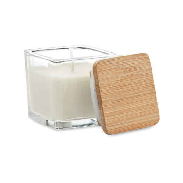 Squared fragranced candle 50gr Pila - White