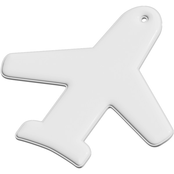 RFX™ H-09 Reflektierender PVC-Anhänger Flugzeugs - weiss