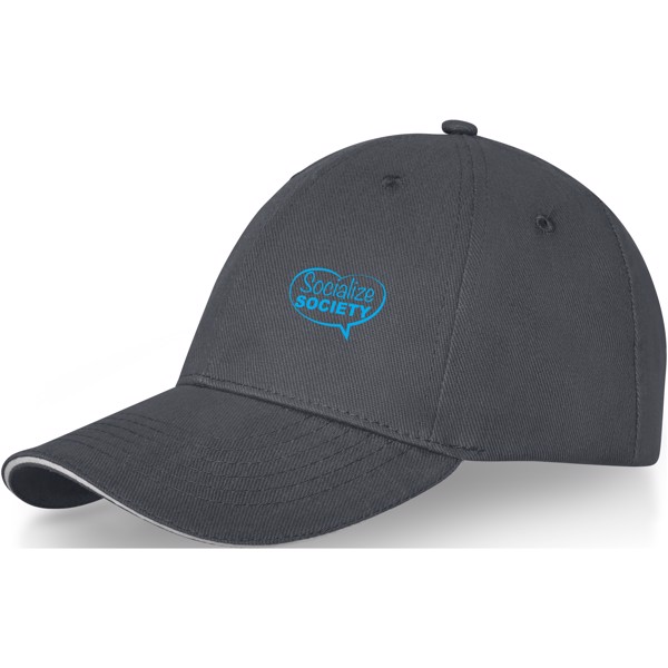 Darton 6 panel sandwich cap - Storm grey