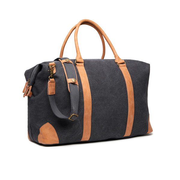Vinga Bosler duffelbag recycled canvas 40x50x20 cm - Black
