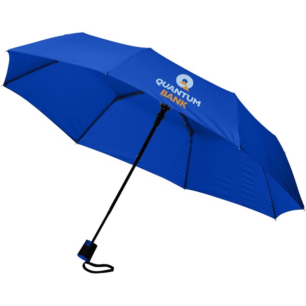 Ombrello pieghevole Wali da 21" con apertura automatica - Blu royal