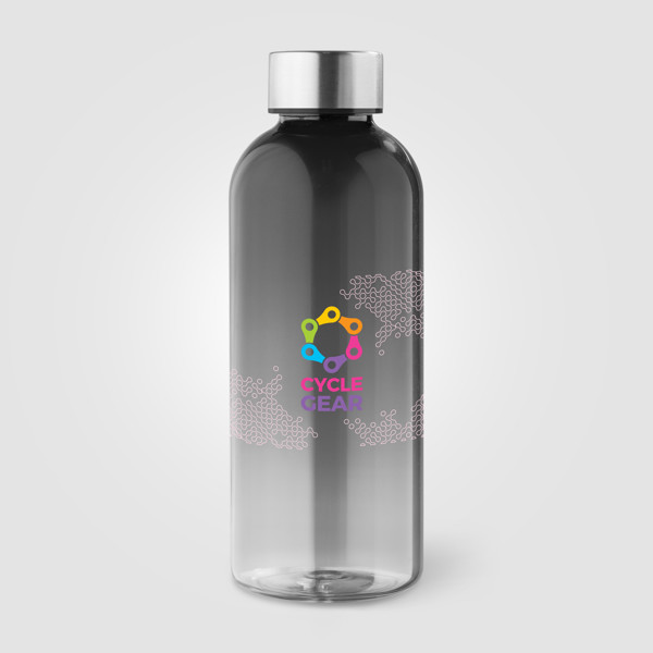 Skye rPET Ombre Twist Cap Water Bottle – 500 ml - Black / 4 Colour inkjet