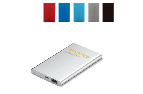 Slim Powerbank 4000mAh - Silver