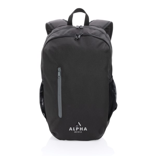 Základný batoh Impact z 300D rPET AWARE™ - Čierna / Sivá