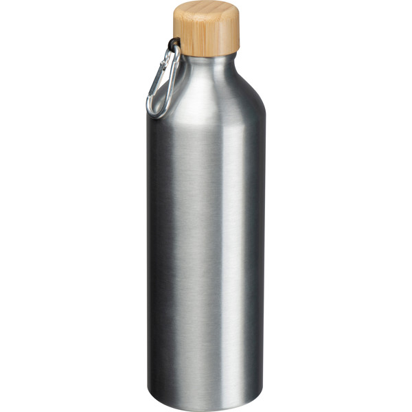 Sticlă mare de băut din aluminiu reciclat, 500 ml - Silvergrey