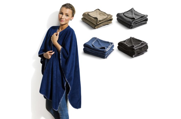 Nightingale Fleece Poncho 120x160 cm - Grey