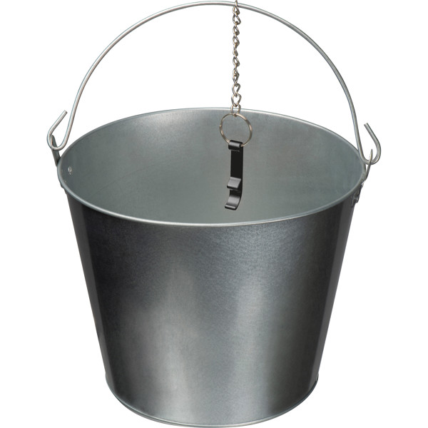 Zinc bucket with bottle opener JULITTA - Silvergrey