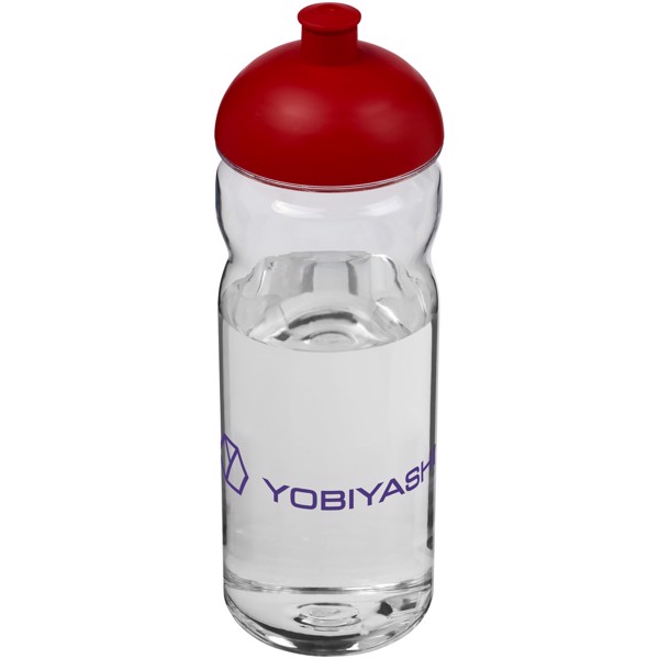 Sportovní láhev s kupolovitým víčkem Base Tritan™ 650 ml - Průhledná / Červená s efektem námrazy