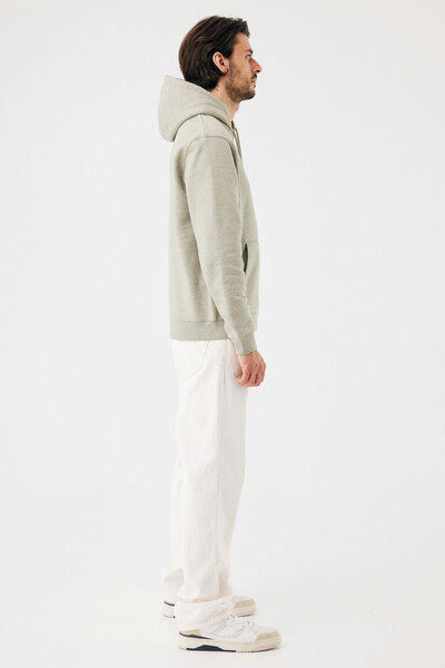 IQONIQ Joshua recycled cotton hoodie - Light Heather Green / XXS