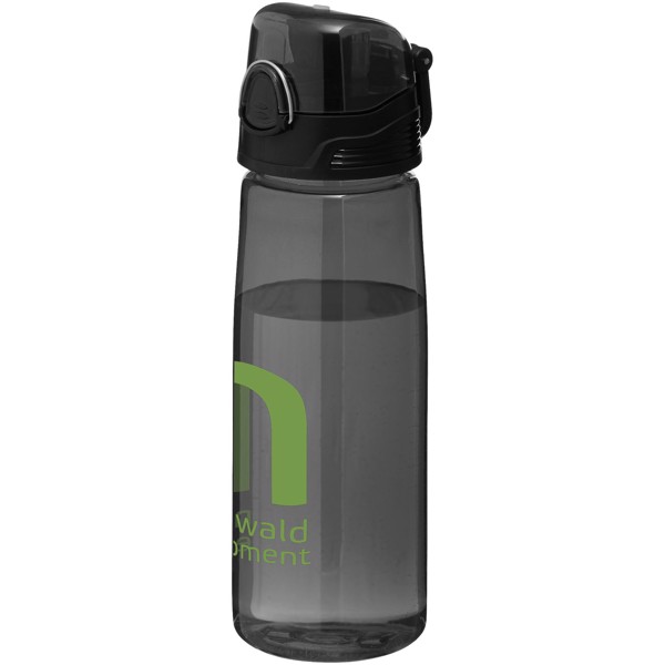 Capri 700 ml sport bottle - Transparent Black