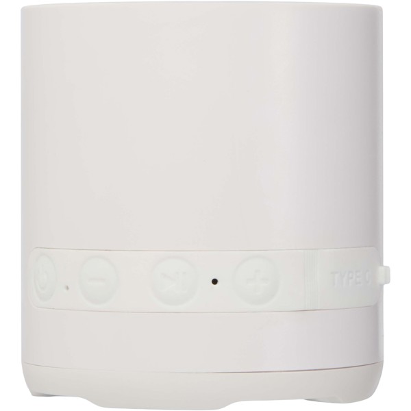 Haut-parleur Hunor sans fil de 3 W en plastique recyclé - Blanc