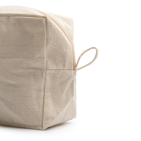 Personalised toiletry bag in Fairtrade cotton 180 g/m²