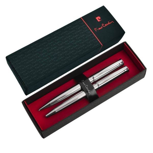 ROI Set aus Kugelschreiber und Rollerball Pen - Silber